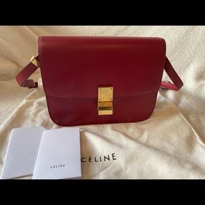 Celine Classic Medium Box (Red gold)